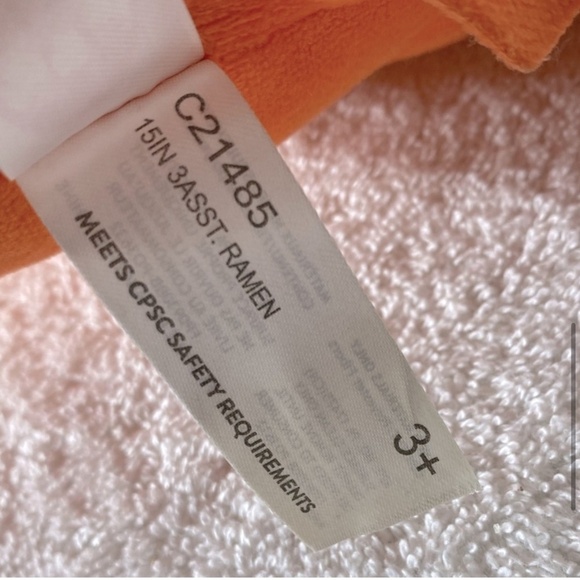 Fiesta Plush Orange Ramen San Noodle Soup Plush Stuffy Pillow - Picture 7 of 16